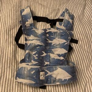 Lenny Lamb Blue Whale Print Kids Doll / Stuffie Carrier
